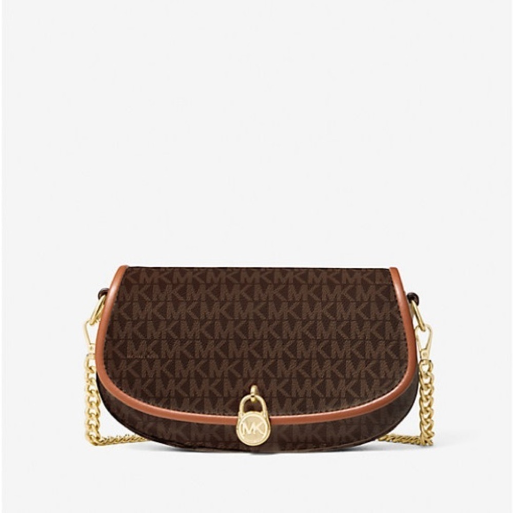 MICHAEL KORS MILA SMALL SIGNATURE LOGO CROSSBODY BAG NWT